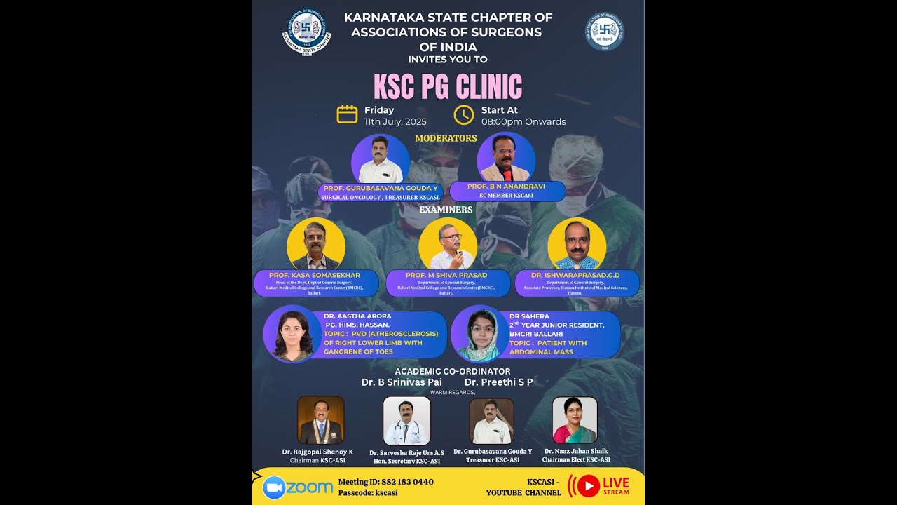 KSCASI WEBINAR – KSC PG CLINICS